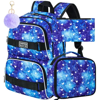 Bookbags Blue with Lunchbags TikTok Shop - Main Image