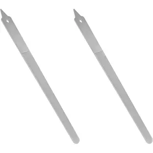 Metal Nail File (2 Pack) with Sharp Pointed Tip, Fingernail Files 8’’ for Natural Nails Stainless Steel Nail Filer Heavy Duty Sapphire Grit Double Sided Manicure Pedicure Toenails Tools