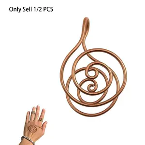 1/2PCS Copper Rings for Women Healing Spiral Hand Rings, Handmade Copper Ring Set for Energy Healing, Chakra Balancing, Yoga, Breath Work & Spiritual Jewelry Gift for Mindful Women, Boho Style Rings