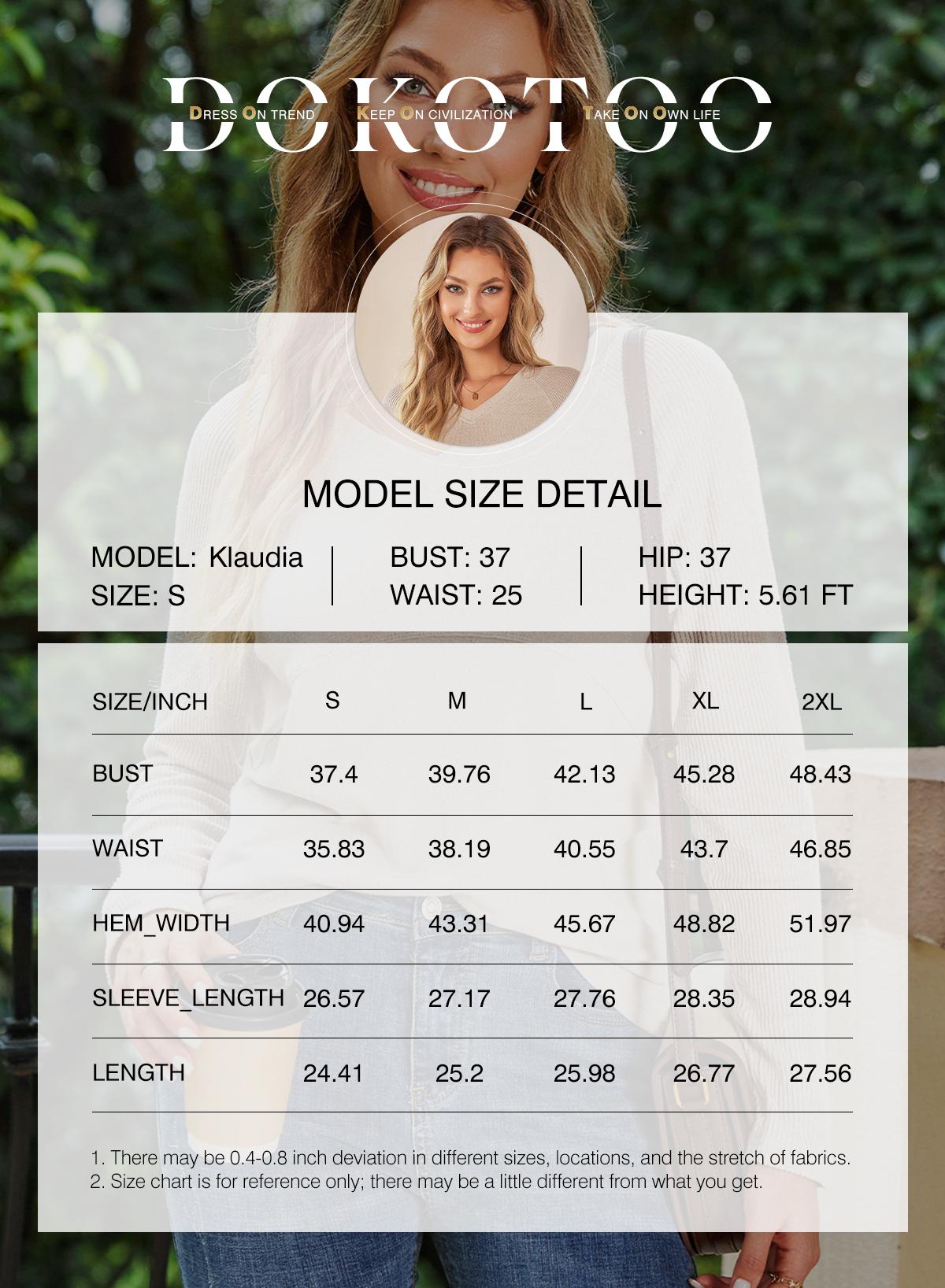 Dokotoo Women's Casual T Shirts Long Sleeve V Neck Ribbed Knit Tops Tee Shirts Dokotoo Women's Casual T Shirts Long Sleeve V Neck Ribbed Knit Tops Tee Shirts