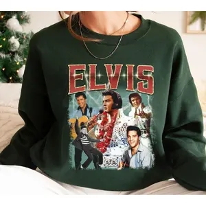 King Of Rock 90s Sweatshirt, Music Rock And Roll Gift For Fan Lover, Family Vacation, Unisex Sweater Pullover Tee