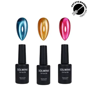 SOLWINK HEMA FREE TPO FREE Gem Soak Off UV LED Magic Gel Safe, 3color Dark Blue, Dragon fruit, Gold, Long Wearing for 3-4 weeks