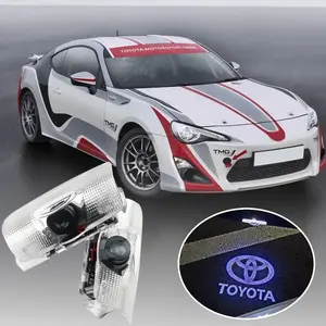 💡🚗 2Pcs Car Door Logo Projector Lights | Fits Toyota 4Runner/Avalon/Camry/Corolla/Highlander/Land Cruiser/Prius/Sienna/Tundra/Venza 2004-2024 ✅ Red OEM Logo Projection ✅ Quartz Glass Bright LED ✅ No Wire Cutting Easy Install | Upgrade Door Welcome Ambie