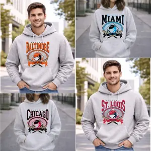 Vintage Baseball Graphic Ash Grey Hoodie, Sports Baseball Player Hoodie Game Day Shirt Ballpark Baseball Top Unisex Sports Game Shirt - MBS