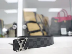 Pre-owned LV DEMIER BELT 34