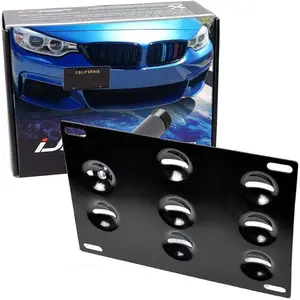 iJDMTOY No Drill Front Bumper Tow Hook License Plate Mounting Bracket Adapter Kit For BMW F30 F31 F32 F34 F10 G30 G31 3 4 5 Series E84 X1 etc