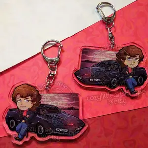 Michael & KITT Acrylic Charm Keychain