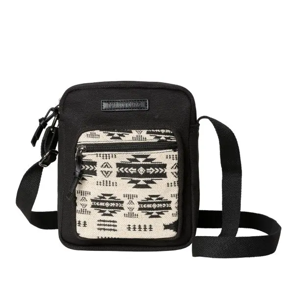 Crossbody Bags For Women Small Travel Purse Adjustable Strap Lightweight Shoulder Bag With Handbag Black Aztec Pattern Handcrafted Bag
