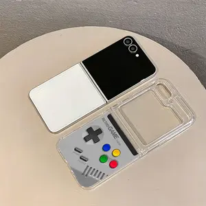 The retro game console "New Transparent and Color Series TPU Fashion Phone Case" is suitable for Samsung Galaxy ZFLIP 76 5 4 3, Motorola RAZR 60 50 40 Super Edition, and Motorola RAZR 60 Pro shock-resistant phone cases.