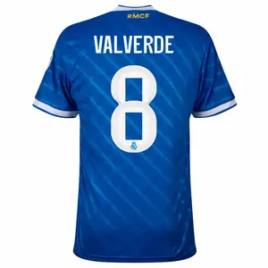 Unisex Soccer Real Madrid Team Valverde 8 Champions League 2025/26 Home Stadium Jersey