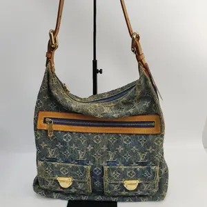 Pre-owned Louis Vuitton leather Bucket bags Monogram Denim Baggy GM 【BF 12】 FL0036