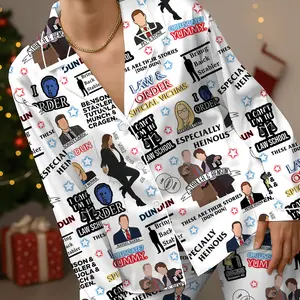 Law And Order Pajamas Set, Movie Christmas Sleepwear, Women Loungewear, Holiday gift, Patrick's Day