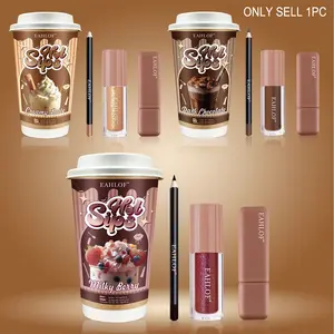 3-Piece Hot Sips Coffee Cup Lip Kit | Velvet Matte Trio (Liner, Lipstick & Gloss) for Plump Lips, Perfect from Office to Date Night.