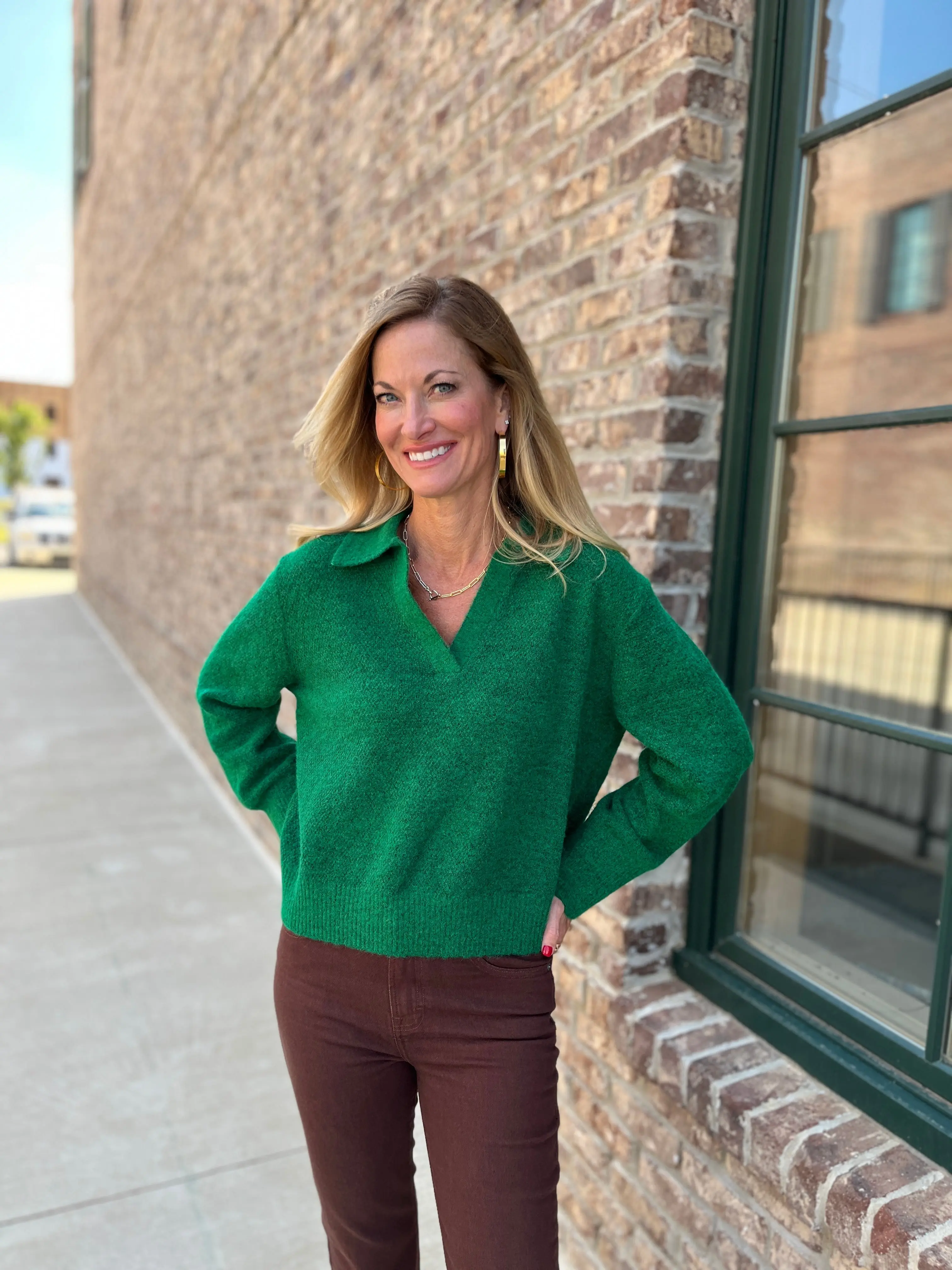 GPD| The Michelle Sweater Green