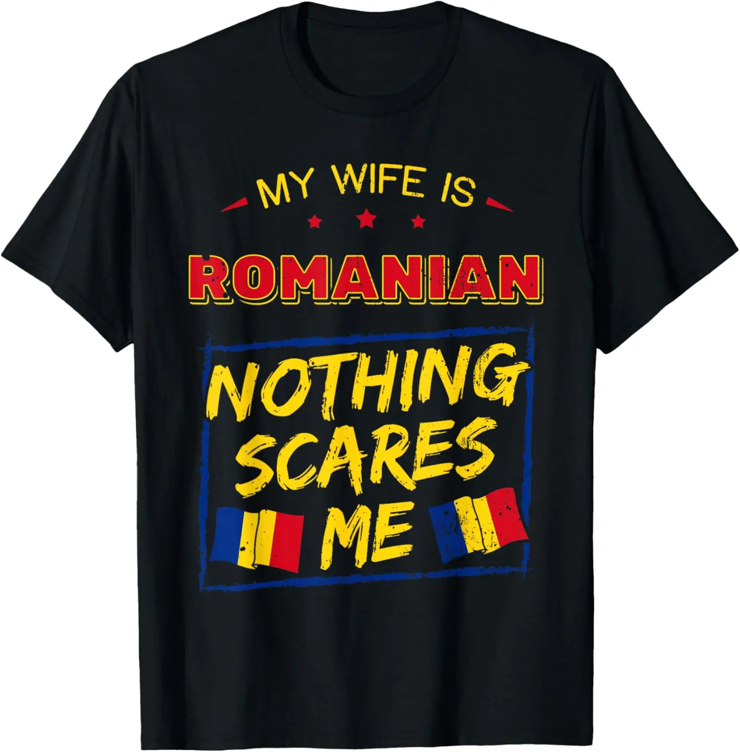 Women's 100% Cotton Round Neck Short-Sleeve Casual Vintage Distressed Graphic T-Shirt - Romanian Heritage Roots Pride Clothes for Wives