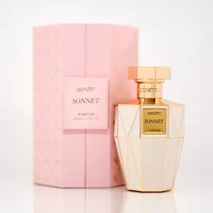 BIENITU SONNET Parfum 90ml - 3.4 fl oz Elegantly Designed with Gold Accents and Pink Packaging
