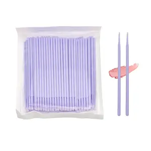 100 Micro Application Brushes, Jassins Precision Lash Extender Cotton Swabs, 2mm Disposable Eyeliner Applicators for Cleaning and Makeup