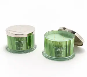 HomeWorx by Slatkin + Co. S/2 18oz Candles Eucalyptus Sage