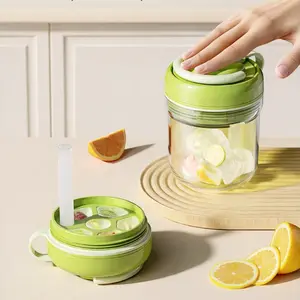 2-in-1 Ice Cube Bottle – Press Ice Tray + Water Bottle with Straw, Portable Silicone Ice Mold with Lid, Easy Release Ice Maker for Coffee, Whiskey & Drinks