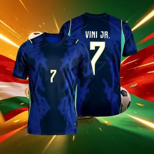 2026 Brazil National 10#Neymar and 7#VINI 11#Raphinha Short And Long Sleeve Soccer Jersey Fans Versio Breathable
