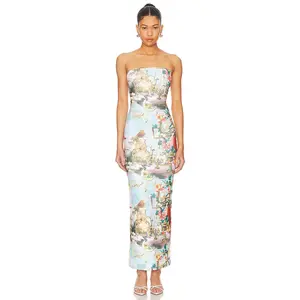 superdown Harmony Maxi Dress in Blue Multi