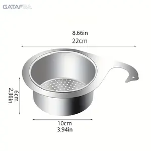 Stainless Steel Sink Strainer Basket, Detachable Gooseneck Storage Drain Rack, Hanging Kitchen Sink Organizer, Multifunctional Removable Drain Basket for Kitchen Food Residue Filter Home Kitchen Daily Use