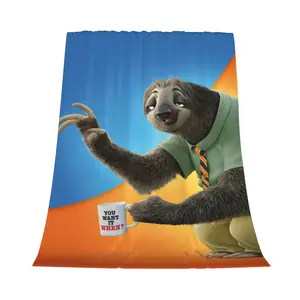 DISNEY CLASSIC Zootopia Flash the Sloth Blanket, "You Want It When?" Funny Character Soft Flannel Fleece Throw Blanket for Kids Adults, Cartoon Themed Blanket for Bed Couch Sofa, Ideal Gift for Zootopia Fans