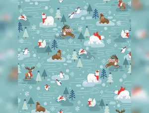 Northern Lights Flannel | Main Turquoise by Natàlia Juan Abelló for Riley Blake | F15000-TURQUOISE
