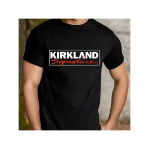 [Ssummer outfits]Kirkland Signature Men's Black T-Shirt - Breathable Cotton, Regular Fit, Round Neck | Sizes S-3XL | Perfect for Casual Outings & Outdoor Activities