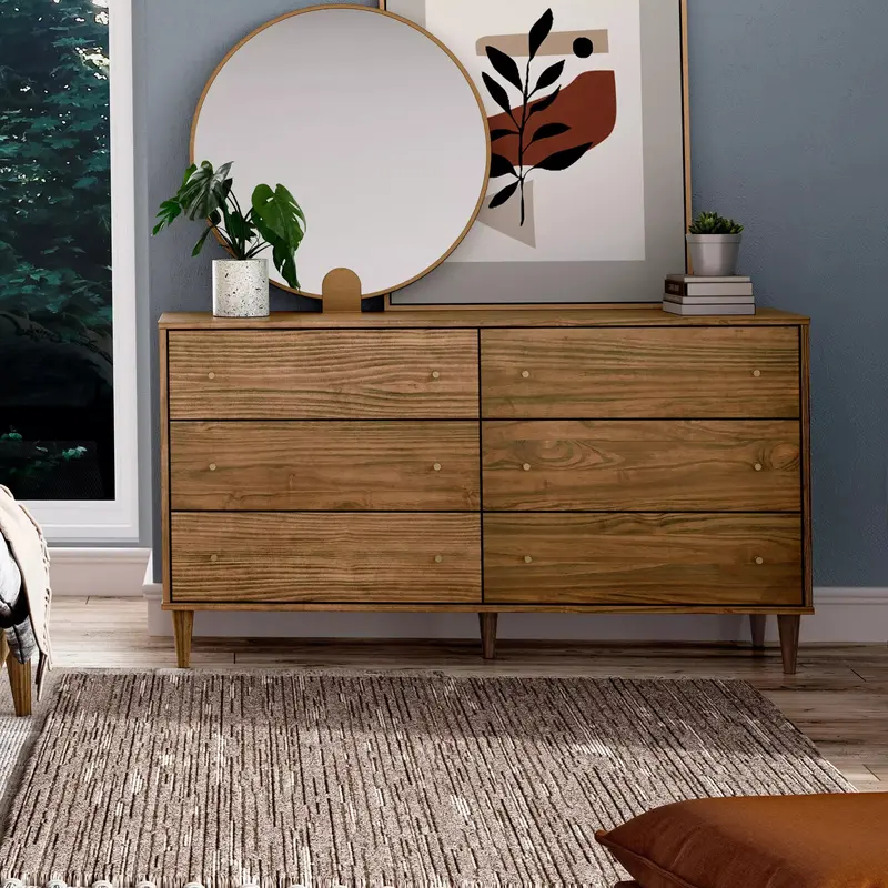 malm 6 drawer dresser brown Buy Revamp Your IKEA Malm Dresser With Stylish Wooden Overlays and Decals - DIY Furniture Makeover, Furniture Drawer, Home Furnishings Online in India