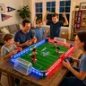 Egofuntoy Light Up Football RC Foosball Table - 33.2" Large Field, 1-4 Player Interactive Board with LED Lights, Sound Effects, Rechargeable Magnetic Team Tags, 22.64×11.69×4.13in, Easy Setup, Children Development Toy for Birthdays, Family Holidays