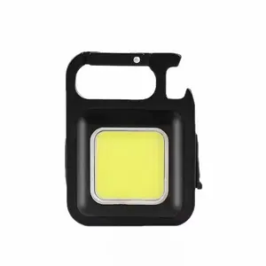 Keychain Light, 1 Piece/2pcs Mini Cob Led Flashlight, Portable Pocket Outdoor Light with Folding Bracket Bottle Opener, Outdoor Accessories for Camping Hiking Climbing
