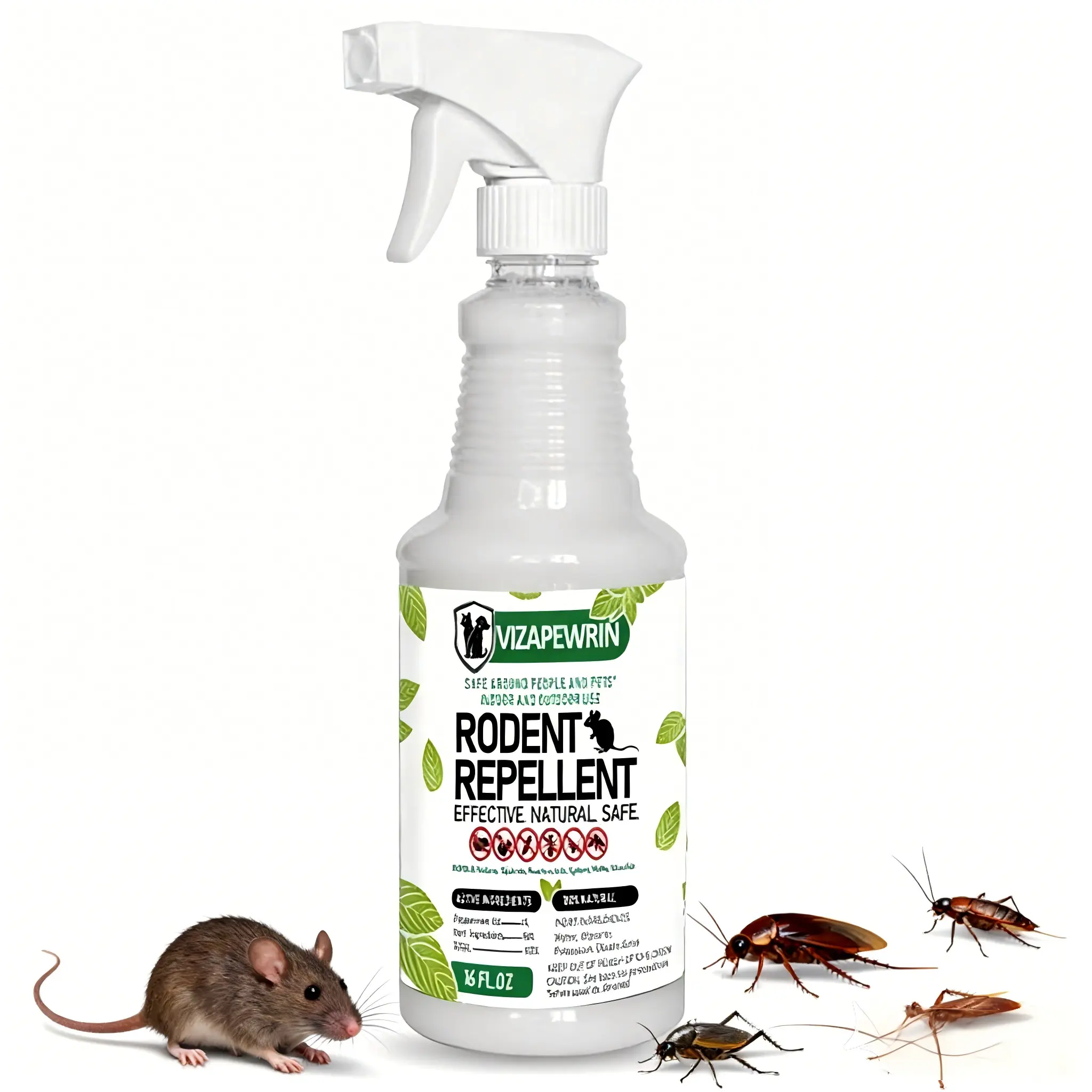 Peppermint Oil Pest Control Spray 16oz, Natural Mouse, Rat & Insect Repellent for Home, Indoor & Outdoor Bug Deterrent for Roaches, Spiders, Ants, Garage, Car, Warehouse & RV
