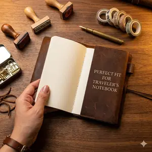 [100GSM NO BLEED] 5PCS Traveler's Notebook Refills 21x11cm | Dot Grid & Graph Paper for Bujo | Fountain Pen Friendly TN Inserts