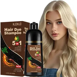 Instant Blonde Brown Hair Dye Shampoo for Gray Hair 5 in 1, Natural Hair Color Shampoo for Women Men Brown Colors in 10-15 mins, 100% Coverage Long Lasting Hair Dye 200ml Haircare