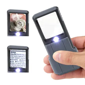 Carson MiniBrite 5x LED Lighted Slide Out Portable Magnifier with Protective Sleeve (PO-55)