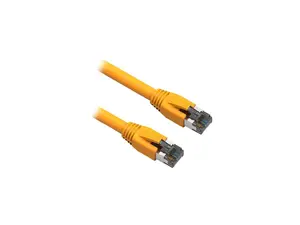 Nippon Labs Cat8 RJ45 0.5FT Ethernet Patch Internet Network LAN Cable, Indoor/Outdoor, 24AWG, Shielded Latest 40Gbps 2000Mhz, Weatherproof S/FTP for Router, PS4, PS5, Xbox, PoE, Switch, Modem (Yellow)