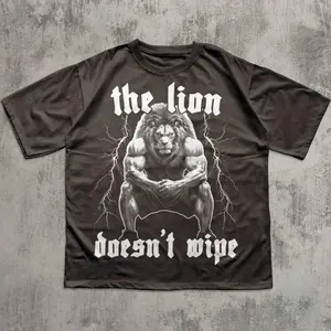 Funny Lion Meme Shirt – Weird Unhinged Humor Graphic Tee, Ironic Gag Gift Style, Unisex T-Shirt Sweatshirt Hoodie FGY