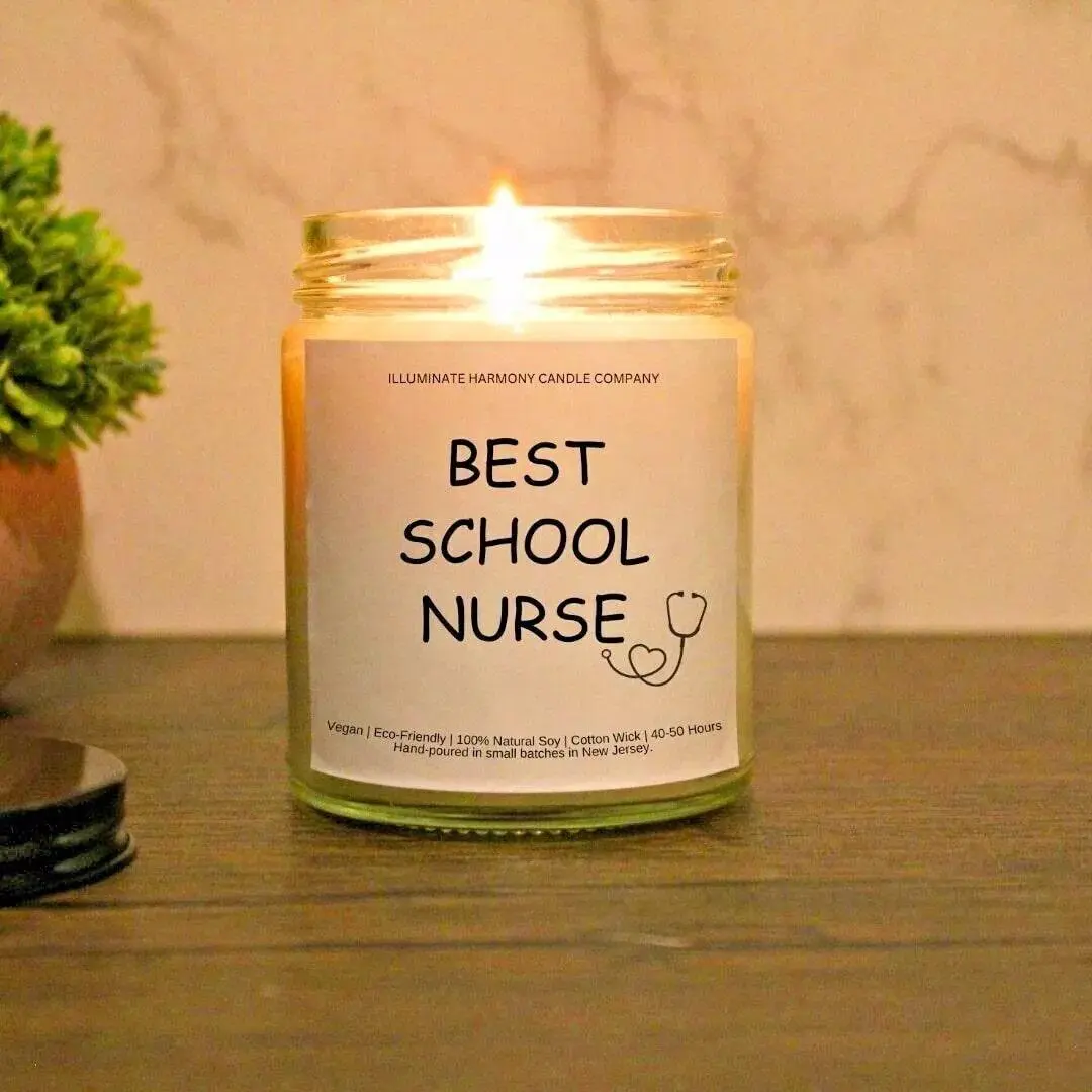 Best School Nurse Candle | School Nurse Gift | School Nurse Gift Basket Ideas | School Nurse Thank You Gift | School Nurse Week Present