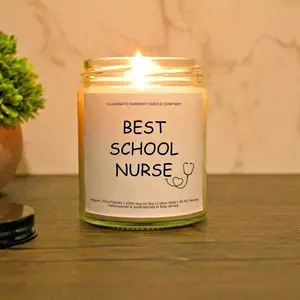 Best School Nurse Candle | School Nurse Gift | School Nurse Gift Basket Ideas | School Nurse Thank You Gift | School Nurse Week Present