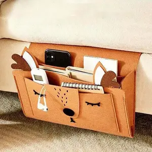 Felt Bedside Storage Organizer Dormitory Bedside Storage Hanging Mobile Phone Storage Bag Magazine Rack Pocket Hanging Storage