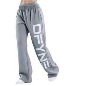 DFYNE high-street straight-leg sweatpants for women: not bulky, hip-hop style, loose and casual, perfect for fitness, running, and a relaxed, versatile look.