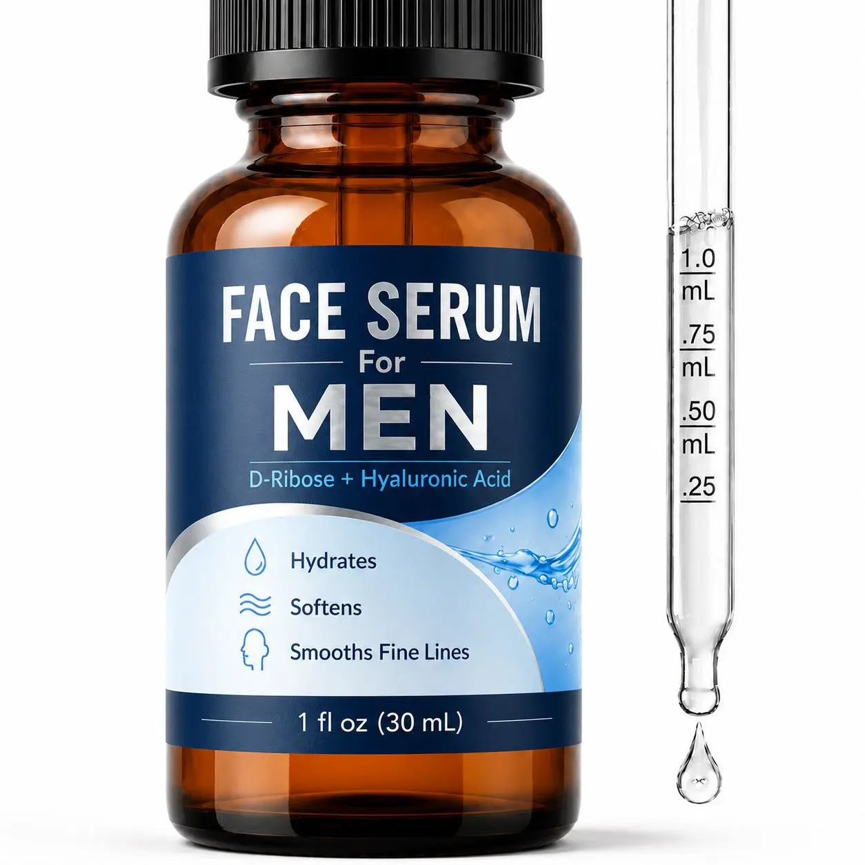 Face Serum for Men with Hyaluronic Acid & Caffeine, Hydrating Anti-Aging Serum Face Serum for Men with Hyaluronic Acid & Caffeine, Hydrating Anti-Aging Serum
