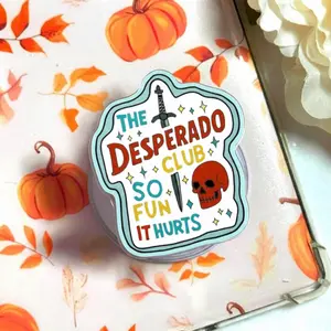The Desperado Club Retro Phone Grip, Aesthetic So Fun It Hurts Magsafe Holder, Edgy Rock & Roll Griptok, Vintage Tattoo Style Accessory, Bold Gift for Kindle Readers