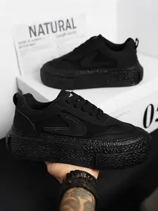 Summer New Men's Shoes Korean Style Versatile Fashion Sneakers, Outdoor Low-Top Casual Canvas Shoes, Trendy Thick Sole Height Increase, Walking Shoes
