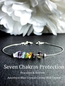 Colorful Energy Crystal Beaded Bracelet for Women, Elegant Hand Chain, Stainless Steel, Daily Wear, Boost Confidence, Unique Gift, Dainty Crystal Bracelet