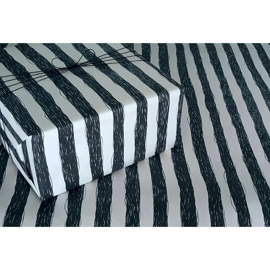 Spooky Stripes Gothic Wrapping Paper by Moonie Garcia, Halloween Gift Wrap