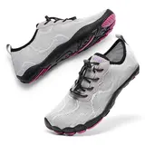 HIITAVE Women's 5 Wide-Toe Minimalist Slip-On Plain Water Shoes - Lightweight, Breathable, Quick-Dry Barefoot Footwear, 0 Heel Lift, for Kayaking, Pilates, Pool Use, Sports & Outdoor Activities,outdoorfun