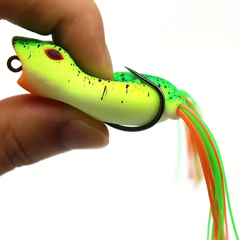 Realistic Frog Lure Soft Bait, Artificial Fishing Lure for Bass Trout Freshwater Fishing, Bright Colors Lifelike Design, Top Water Lures