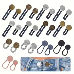 26PCS Button Extenders for Jeans, Pants Button Extender with Button Design Suitable for a Wide Range of Wearable Styles, Pants Extender for Women Men, 1-1.5 Inches, 5 Colors Pant Waistband Extender